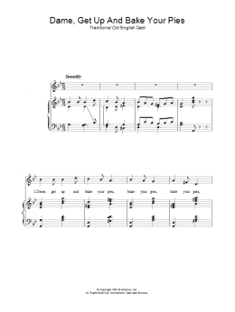 page one of Dame, Get Up And Bake Your Pies (Piano, Vocal & Guitar Chords)
