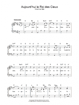 page one of Aujourd'hui Le Roi Des Cieux (Piano, Vocal & Guitar Chords)