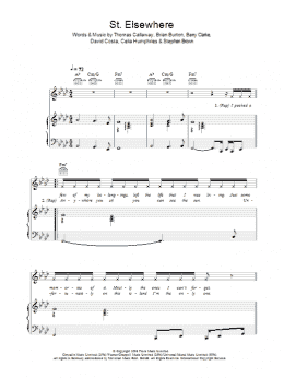 page one of St. Elsewhere (Piano, Vocal & Guitar Chords)