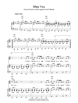 page one of Miss You (Piano, Vocal & Guitar Chords (Right-Hand Melody))