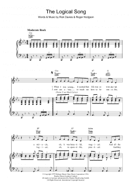 page one of The Logical Song (Piano, Vocal & Guitar Chords)