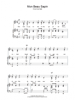 page one of Mon Beau Sapin (Piano, Vocal & Guitar Chords)