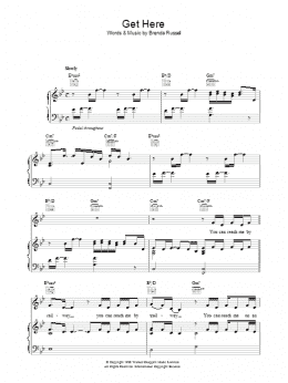 page one of Get Here (Piano, Vocal & Guitar Chords (Right-Hand Melody))