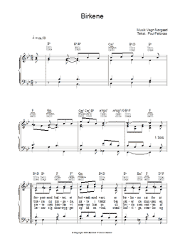 page one of Birkene (Piano, Vocal & Guitar Chords)