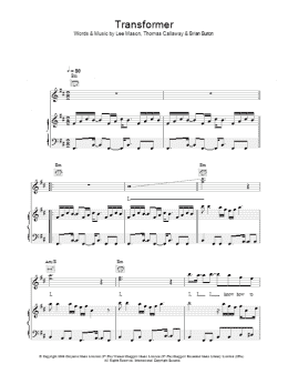 page one of Transformer (Piano, Vocal & Guitar Chords)