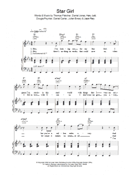 page one of Star Girl (Piano, Vocal & Guitar Chords)