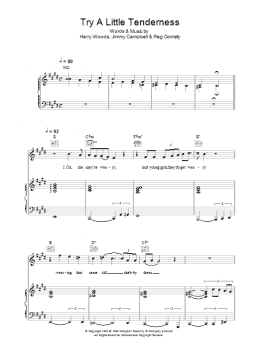page one of Try A Little Tenderness (Piano, Vocal & Guitar Chords)