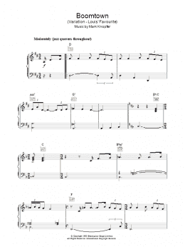 page one of Boomtown (Variation - Louis' Favourite) (from Local Hero) (Piano Solo)