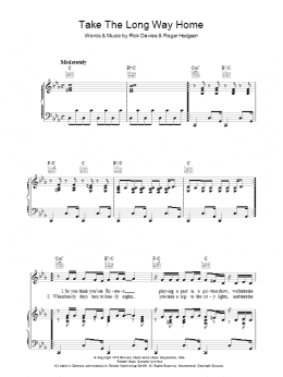 page one of Take The Long Way Home (Piano, Vocal & Guitar Chords)