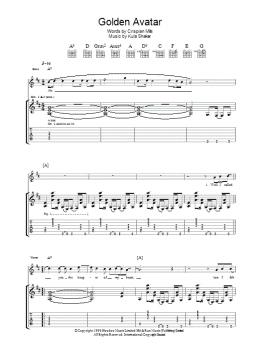 page one of Golden Avatar (Guitar Tab)