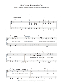 page one of Put Your Records On (Piano, Vocal & Guitar Chords)