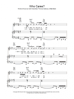 page one of Who Cares? (Piano, Vocal & Guitar Chords)