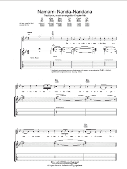 page one of Namami Nanda Nandana (Guitar Tab)