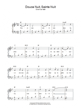 page one of Douce Nuit, Sainte Nuit (Piano, Vocal & Guitar Chords)