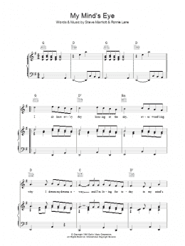 page one of My Mind's Eye (Piano, Vocal & Guitar Chords)