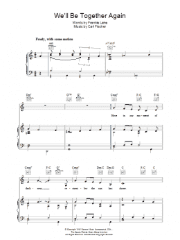 page one of We'll Be Together Again (Piano, Vocal & Guitar Chords)