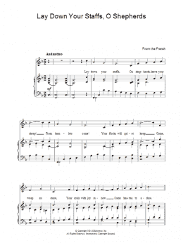 page one of Lay Down Your Staffs, O Shepherds (Piano, Vocal & Guitar Chords)