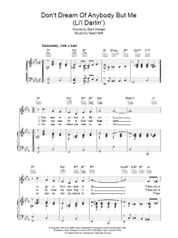 page one of Don't Dream Of Anybody But Me (Li'l Darlin') (Piano, Vocal & Guitar Chords)