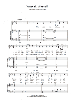 page one of Wassail! Wassail! (Piano, Vocal & Guitar Chords)