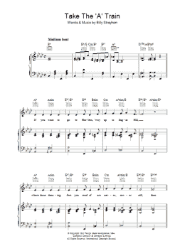 page one of Take The "A" Train (Piano, Vocal & Guitar Chords)