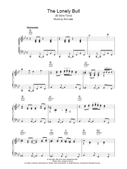 page one of The Lonely Bull (Piano Solo)