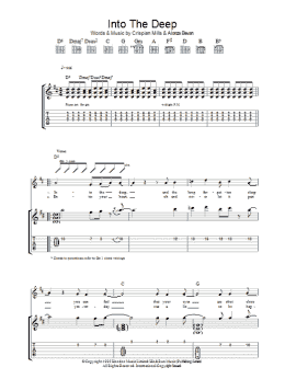 page one of Into The Deep (Guitar Tab)