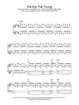 page one of We Are The Young (Piano, Vocal & Guitar Chords)