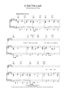 page one of U Got The Look (Piano, Vocal & Guitar Chords)