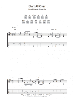 page one of Start All Over (Guitar Tab)