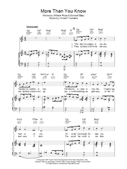 page one of More Than You Know (Piano, Vocal & Guitar Chords)