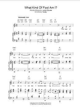 page one of What Kind Of Fool Am I (Piano, Vocal & Guitar Chords)