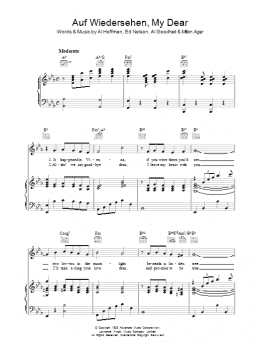 page one of Auf Wiedersehen My Dear (Piano, Vocal & Guitar Chords)