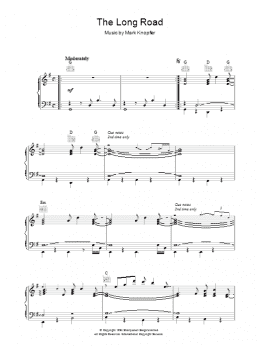 page one of The Long Road (from Cal) (Piano Solo)