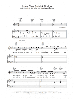 page one of Love Can Build A Bridge (Piano, Vocal & Guitar Chords)