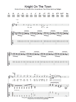 page one of Knight On The Town (Guitar Tab)