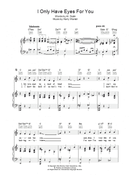 page one of I Only Have Eyes For You (Piano, Vocal & Guitar Chords)
