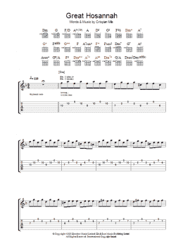 page one of Great Hosannah (Guitar Tab)