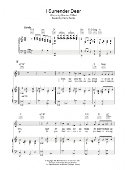 page one of I Surrender, Dear (Piano, Vocal & Guitar Chords)