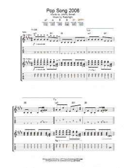 page one of Pop Song 2006 (Guitar Tab)