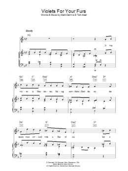 page one of Violets For Your Furs (Piano, Vocal & Guitar Chords)