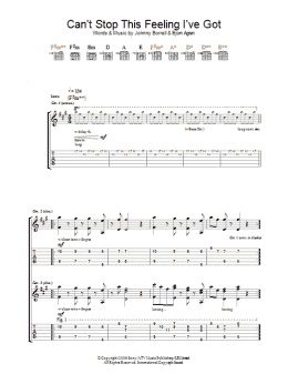page one of Can't Stop This Feeling I've Got (Guitar Tab)
