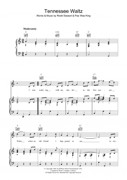 page one of Tennessee Waltz (Piano, Vocal & Guitar Chords)