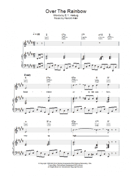 page one of Over The Rainbow (Piano, Vocal & Guitar Chords (Right-Hand Melody))