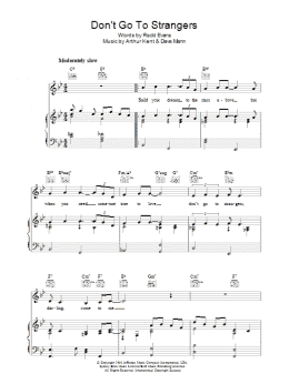 page one of Don't Go To Strangers (Piano, Vocal & Guitar Chords)