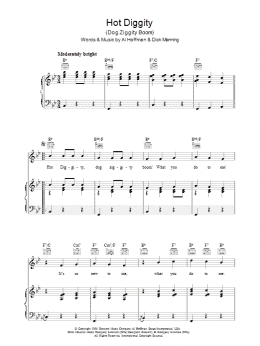 page one of Hot Diggity (Dog Ziggity Boom) (Piano, Vocal & Guitar Chords)
