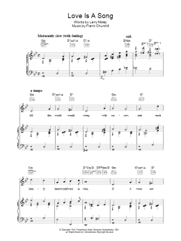 page one of Love Is A Song (from Walt Disney's Bambi) (Piano, Vocal & Guitar Chords)