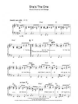 page one of She's The One (Piano, Vocal & Guitar Chords)