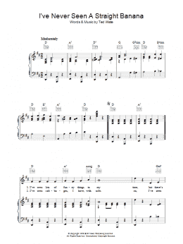 page one of I've Never Seen A Straight Banana (Piano, Vocal & Guitar Chords)
