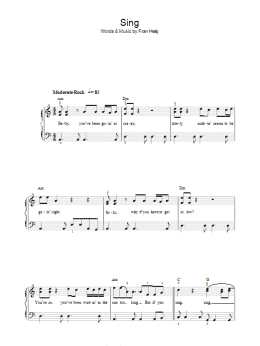 page one of Sing (Piano, Vocal & Guitar Chords)