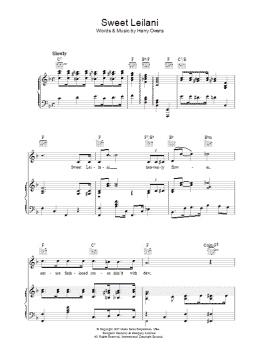 page one of Sweet Leilani (Piano, Vocal & Guitar Chords)
